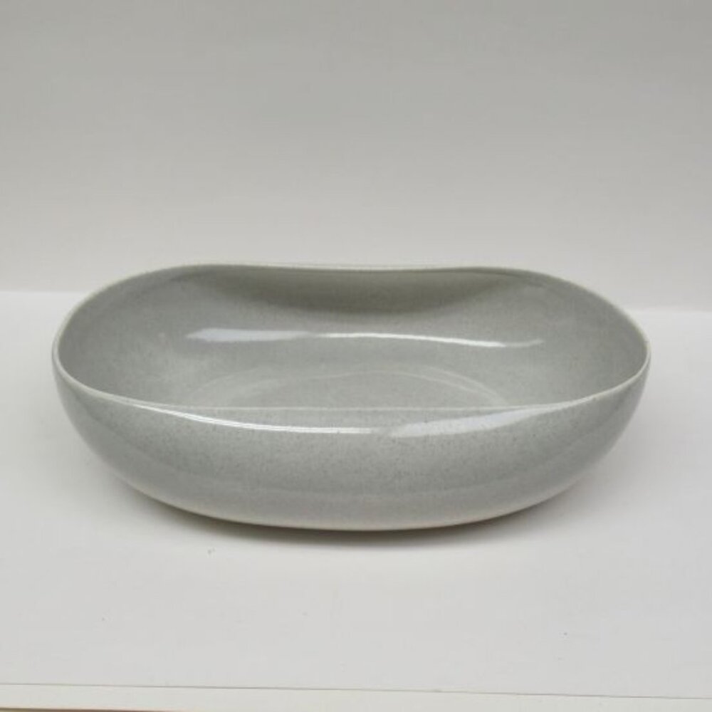 Steubenville American Modern Gray RUSSEL WRIGHT 9 1/2 Inch Oval Serving Bowl